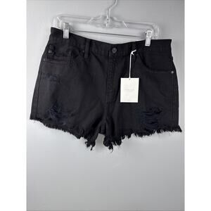 KanCan Black Distressed Jean Shorts